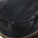 PRADA Shoulder Bag Vittero Dino Leather Black Gold Auth 194765M-19