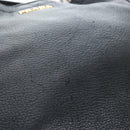 PRADA Shoulder Bag Vittero Dino Leather Black Gold Auth 194765M-9