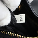 PRADA Shoulder Bag Vittero Dino Leather Black Gold Auth 194765M-11
