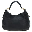 PRADA Shoulder Bag Vittero Dino Leather Black Gold Auth 194765M-2