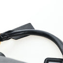 PRADA Shoulder Bag Vittero Dino Leather Black Gold Auth 194765M-15