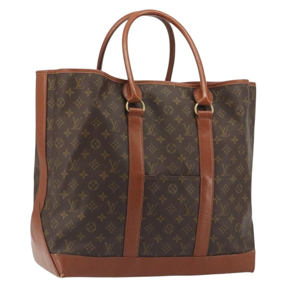 LOUIS VUITTON Monogram Sack Weekend GM Tote Bag M42420 LV Auth 194775
