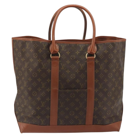 LOUIS VUITTON Monogram Sack Weekend GM Tote Bag M42420 LV Auth 194775