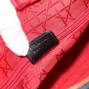 Christian Dior Lady Dior Canage Hand Bag Lamb Skin Black Gold Auth 194778V-22