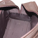 LOEWE Americana 28 Hand Bag Leather Dark Brown Silver Auth 194782SAM-22