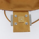 FENDI Mamma Baguette Shoulder Bag Leather Beads Purple Gold Auth 194784SM-22