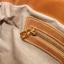 FENDI Mamma Baguette Shoulder Bag Leather Beads Purple Gold Auth 194784SM-26