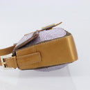 FENDI Mamma Baguette Shoulder Bag Leather Beads Purple Gold Auth 194784SM-4