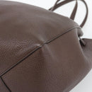 CELINE Cabas Phantom Tote Bag Leather Brown Gold Auth 194831A-10