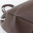 CELINE Cabas Phantom Tote Bag Leather Brown Gold Auth 194831A-13