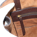 CELINE Cabas Phantom Tote Bag Leather Brown Gold Auth 194831A-19
