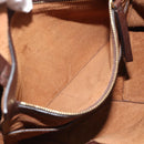 CELINE Cabas Phantom Tote Bag Leather Brown Gold Auth 194831A-20