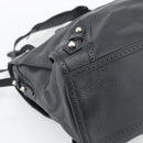 BALENCIAGA Neo Classic City Hand Bag Leather 2way Black Silver Auth 194832SAM-13