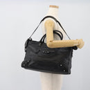 BALENCIAGA Neo Classic City Hand Bag Leather 2way Black Silver Auth 194832SAM-27
