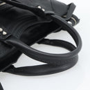 BALENCIAGA Neo Classic City Hand Bag Leather 2way Black Silver Auth 194832SAM-7