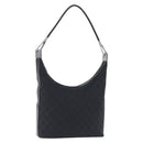 GUCCI GG Canvas Shoulder Bag Black Silver 001 3814 Auth 194836V-1