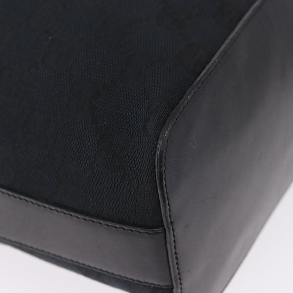 GUCCI GG Canvas Shoulder Bag Black Silver 001 3814 Auth 194836V