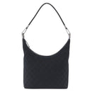 GUCCI GG Canvas Shoulder Bag Black Silver 001 3814 Auth 194836V-2