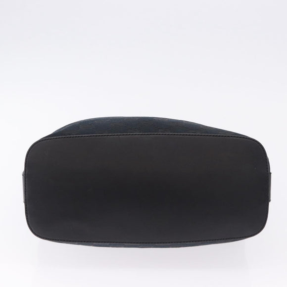 GUCCI GG Canvas Shoulder Bag Black Silver 001 3814 Auth 194836V