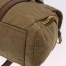 Miu Miu Shoulder Bag Nylon Beige Gold Auth 194838A-17