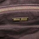 Miu Miu Shoulder Bag Nylon Beige Gold Auth 194838A-21