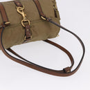 Miu Miu Shoulder Bag Nylon Beige Gold Auth 194838A-7