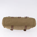 Miu Miu Shoulder Bag Nylon Beige Gold Auth 194838A-5