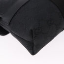 GUCCI GG Canvas Waist Bag Black Silver 131236 Auth 194839A-12