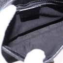 GUCCI GG Canvas Waist Bag Black Silver 131236 Auth 194839A-17