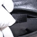GUCCI GG Canvas Waist Bag Black Silver 131236 Auth 194839A-22