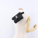 GUCCI GG Canvas Waist Bag Black Silver 131236 Auth 194839A-23