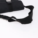 GUCCI GG Canvas Waist Bag Black Silver 131236 Auth 194839A-7