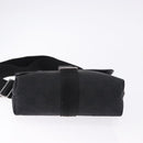 GUCCI GG Canvas Waist Bag Black Silver 131236 Auth 194839A-9