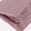 BOTTEGA VENETA INTRECCIATO Shoulder Bag Satin Pink Silver Auth 194840V-12