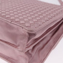 BOTTEGA VENETA INTRECCIATO Shoulder Bag Satin Pink Silver Auth 194840V-13