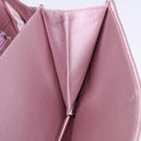 BOTTEGA VENETA INTRECCIATO Shoulder Bag Satin Pink Silver Auth 194840V-19