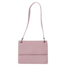 BOTTEGA VENETA INTRECCIATO Shoulder Bag Satin Pink Silver Auth 194840V-2