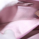 BOTTEGA VENETA INTRECCIATO Shoulder Bag Satin Pink Silver Auth 194840V-23
