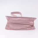 BOTTEGA VENETA INTRECCIATO Shoulder Bag Satin Pink Silver Auth 194840V-9