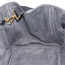 PRADA Canapa MM Hand Bag Denim 2way Black Gold Auth 194841V-19