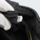 PRADA Canapa MM Hand Bag Denim 2way Black Gold Auth 194841V-25