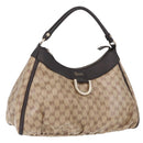 GUCCI GG Crystal Abbey Bag Coated Canvas Outlet Beige Gold 272380 Auth 194842V-1