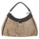 GUCCI GG Crystal Abbey Bag Coated Canvas Outlet Beige Gold 272380 Auth 194842V-13