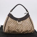 GUCCI GG Crystal Abbey Bag Coated Canvas Outlet Beige Gold 272380 Auth 194842V-12
