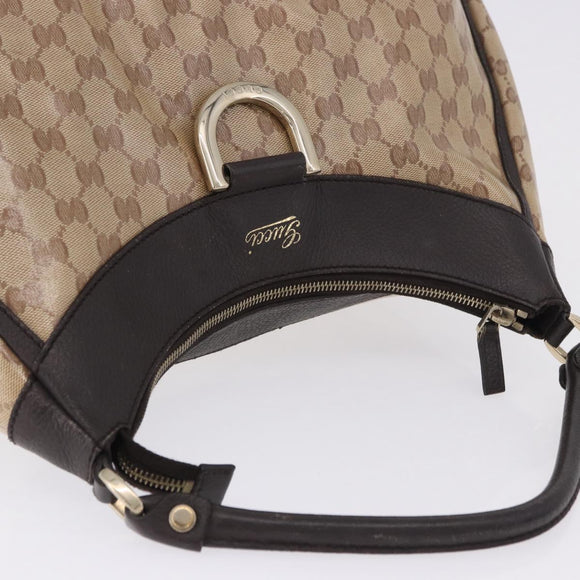 GUCCI GG Crystal Abbey Bag Coated Canvas Outlet Beige Gold 272380 Auth 194842V