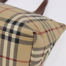 BURBERRY Nova Check blue Tote Bag PVC Beige Gold Auth 194843V-12