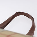 BURBERRY Nova Check blue Tote Bag PVC Beige Gold Auth 194843V-9