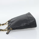 CHANEL Triple Coco Chain Tote Bag Caviar Skin Black Gold CC Auth 194844V-3