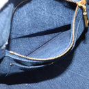 PRADA Canapa M Hand Bag Denim 2way Blue Gold Auth 194845V-23