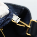 PRADA Canapa M Hand Bag Denim 2way Blue Gold Auth 194845V-26